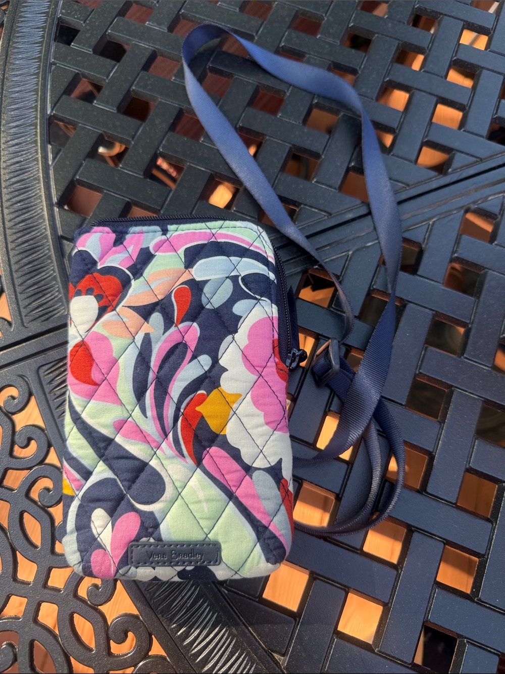 Vera Bradley Quilted Floral Crossbody in Navy, Pink, Red & Yellow